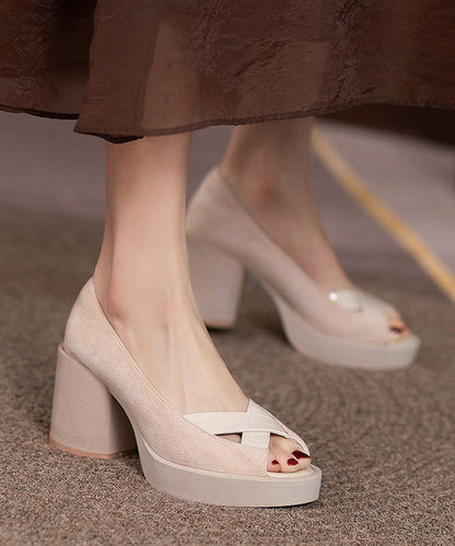 Adele™ | Talons Plateforme en Cuir Élégants